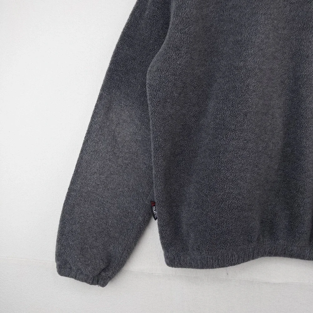 90's Vtg Polo Ralph Lauren Men's S Fleece Chin Strap Harrington Jacket Gray